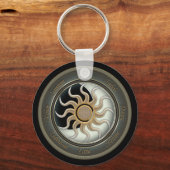 Zon- en Moon Pagan Wheel Sleutelhanger (Voorkant)