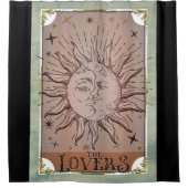  zon- en moondualiteit overtreft Tarot Card Art Douchegordijn (Voorkant)