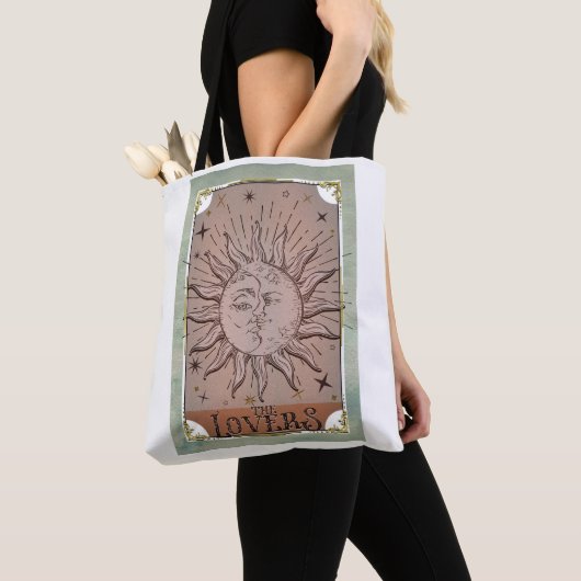 zon- en moondualiteit overtreft Tarot Card Art Tote Bag (Dichtbij)