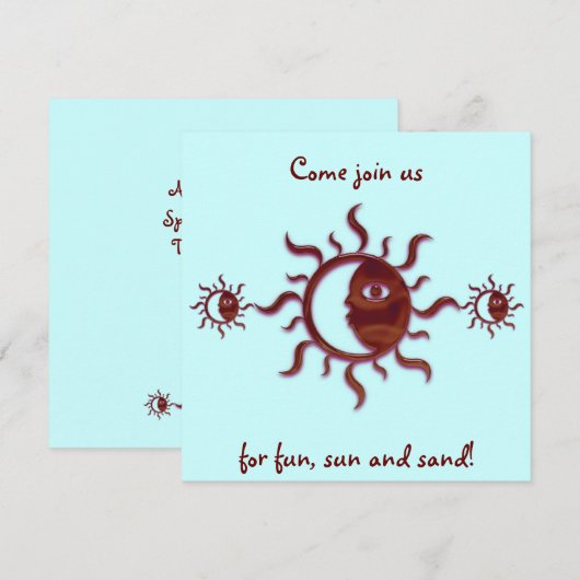 zon- en moonuitvindingen kaart (Voorkant / Achterkant)