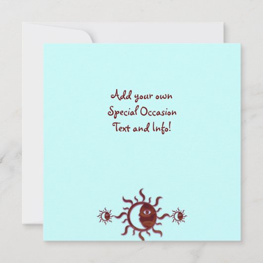 zon- en moonuitvindingen kaart (Achterkant)