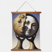 Zon- en moonwandtapijt hangend wandkleed (Voorkant)