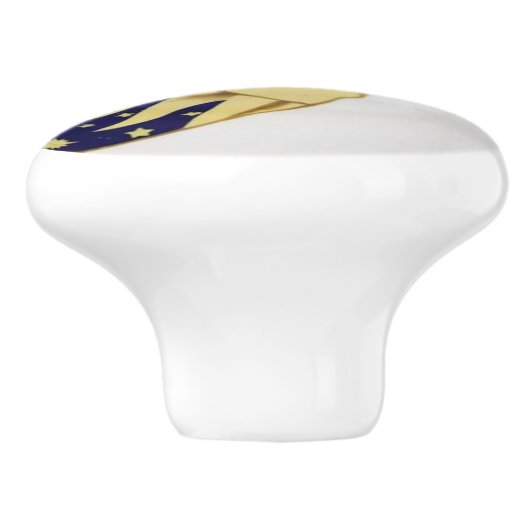 Zon- en moonzijdedeuren of -putjes keramische knop (Zijkant)