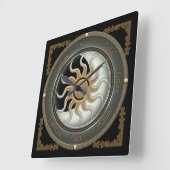 Zon- en motorfietsklok vierkante klok (Hoek)