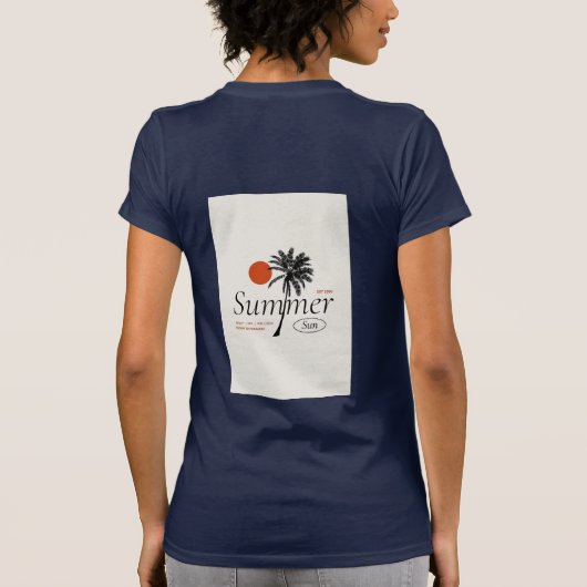 Zon- en palmbomen t-shirt (Achterkant)