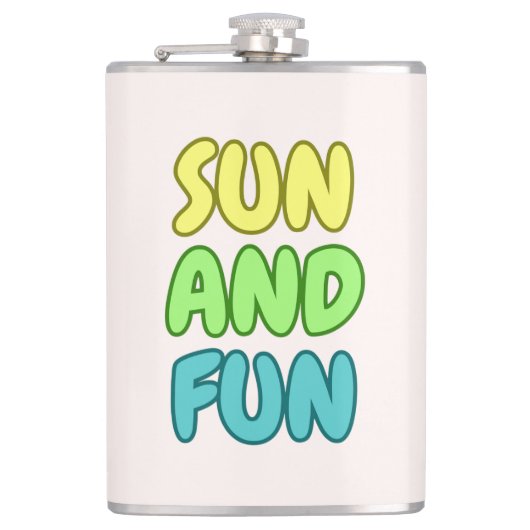 Zon En Plezier Fles Heupfles (Voorkant)
