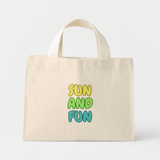Zon En Plezierige Mini Tote Bag (Voorkant)