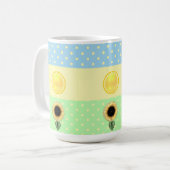 Zon en Polka Dots Koffiemok (Voorkant links)