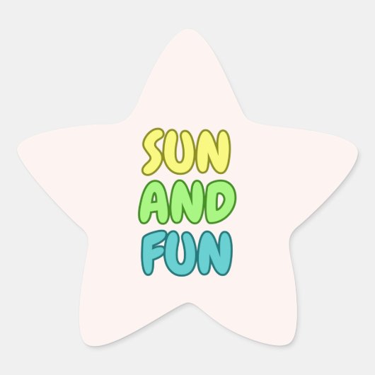 Zon En Pret Ster Sticker (Voorkant)