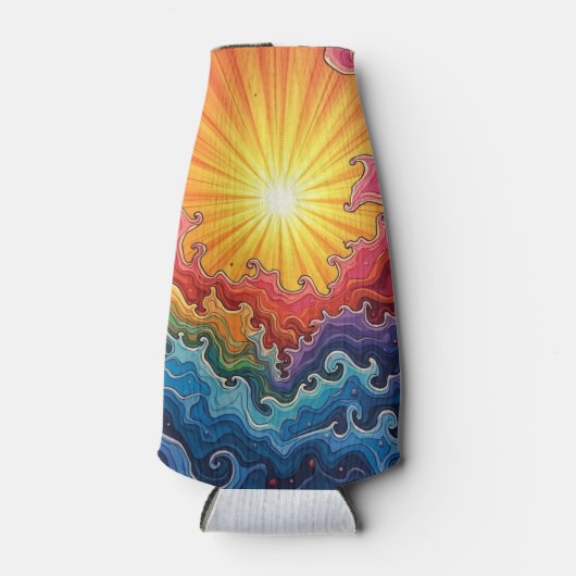 Zon en regenbogen flesjeskoeler (Voorkant)