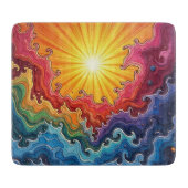 Zon en regenbogen snijplank (Voorkant)