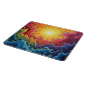 Zon en regenbogen snijplank (Hoek)