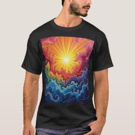 Zon en regenbogen t-shirt