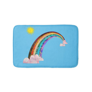 Zon en regenboog 2 badmat