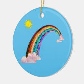 Zon en regenboog 2 keramisch ornament (Links)