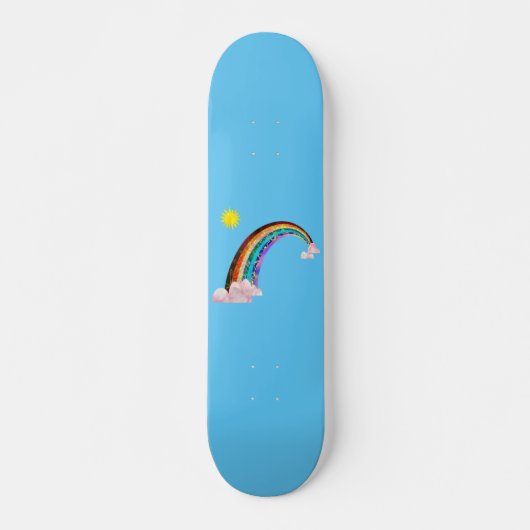 Zon en regenboog 2 persoonlijk skateboard (Voorkant)