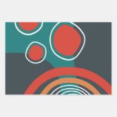 Zon en regenboog boho kunstwerk inpakpapier vel (Voorkant 2)