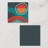 Zon en regenboog boho kunstwerk vierkante visitekaartje (Voorkant / Achterkant)