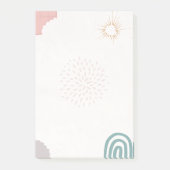 Zon en regenboog pastel kleuren post-it® notes (Voorkant)