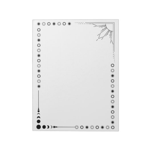 Zon en stemming notitieblok (Linkerzijde)