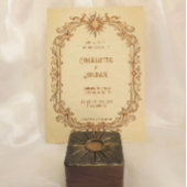 zon en ster bruiloft uitnodiging warm getint