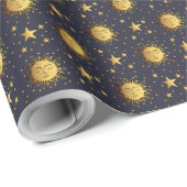 Zon en sterren cadeaupapier (Rol Hoek)