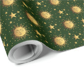 Zon en sterren cadeaupapier (Rol Hoek)