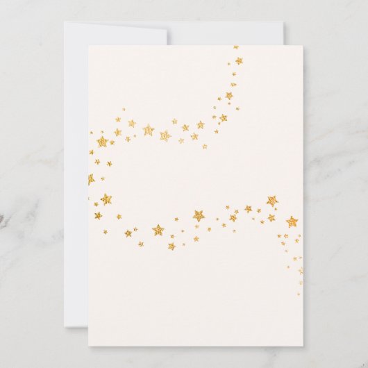 Zon en sterren gouden magische vierde verjaardag kaart (Achterkant)