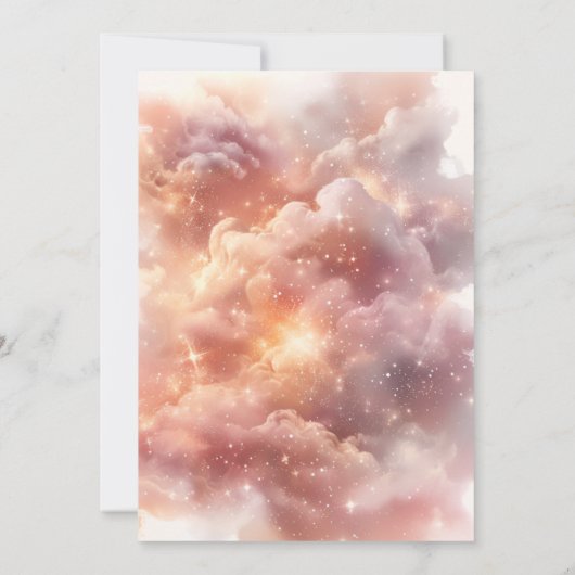 Zon en sterren hemelse ruimte vierde verjaardag kaart (Achterkant)