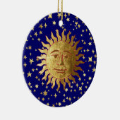 Zon en sterren keramisch ornament (Rechts)