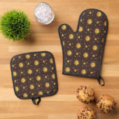 Zon en sterren ovenwant & pannenlap set (Top down)