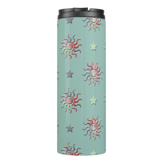 Zon- en sterrenpatroon thermosbeker (Achterkant)