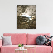 ZON EN STORMWOLKEN IN WATER ABSTRACT CANVAS AFDRUK (Insitu (Woonkamer))