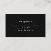 Zon en stralen hemels visitekaartje (Achterkant)