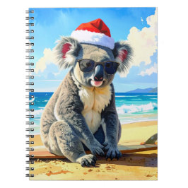 Zon en Surf Koala Santa Hat An Aussie Christmas Notitieboek