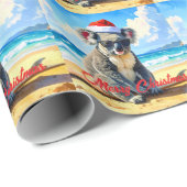 Zon en Surf Koala Santa Hat Cadeaupapier (Rol Hoek)