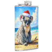Zon en Surf Koala Santa Hat Heupfles (Rechts)