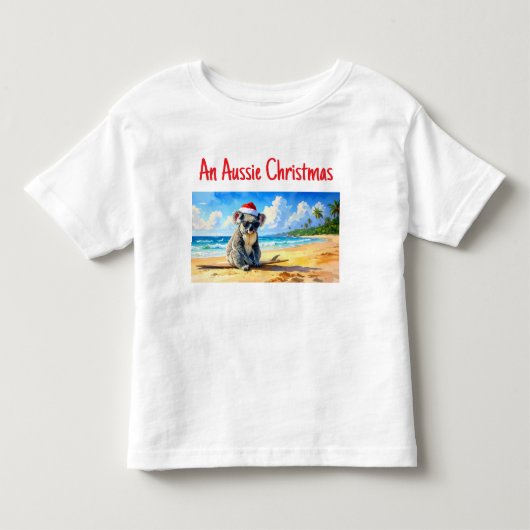 Zon en Surf Koala Santa Hat Kinder Shirts (Voorkant)