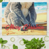 Zon en Surf Koala Santa Hat Theedoek (Gevouwen)