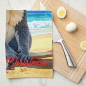 Zon en Surf Koala Santa Hat Theedoek (Quarter Fold)