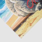 Zon en Surf Koala Santa Hat Tissuepapier (Detail)