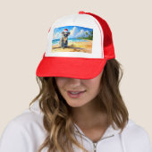 Zon en Surf Koala Santa Hat Trucker Pet (In situ)