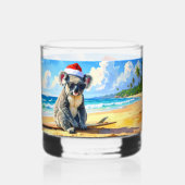 Zon en Surf Koala Santa Hat Whisky Glas (Voorkant)