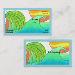 Zon- en Surf Zakelijke Kaart Sjabloon Visitekaartje