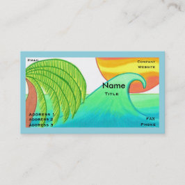 Zon- en Surf Zakelijke Kaart Sjabloon Visitekaartje