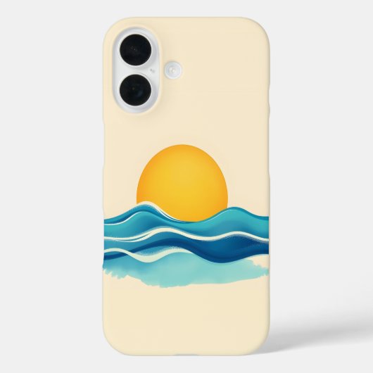 Zon en Surven Wave Case-Mate iPhone Case (Achterkant)