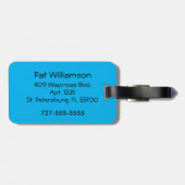 Zon en Surven Zee Wave Illustratie Bagagelabel (Achterkant horizontaal)