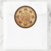 zon en Verduistering Ronde Sticker (Tas)