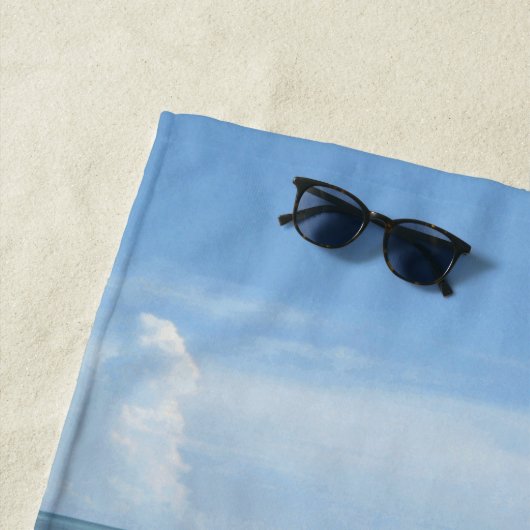 Zon en vun Family Vacation Palm Tree Sand Sky Strandlaken (In situ)