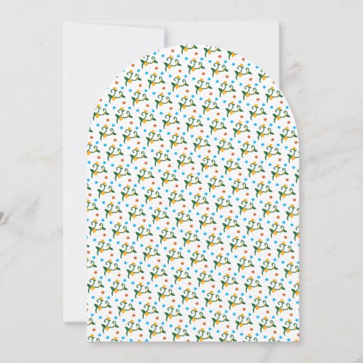 Zon en wijnstokken Boho Arch grillige douche Kaart (Achterkant)